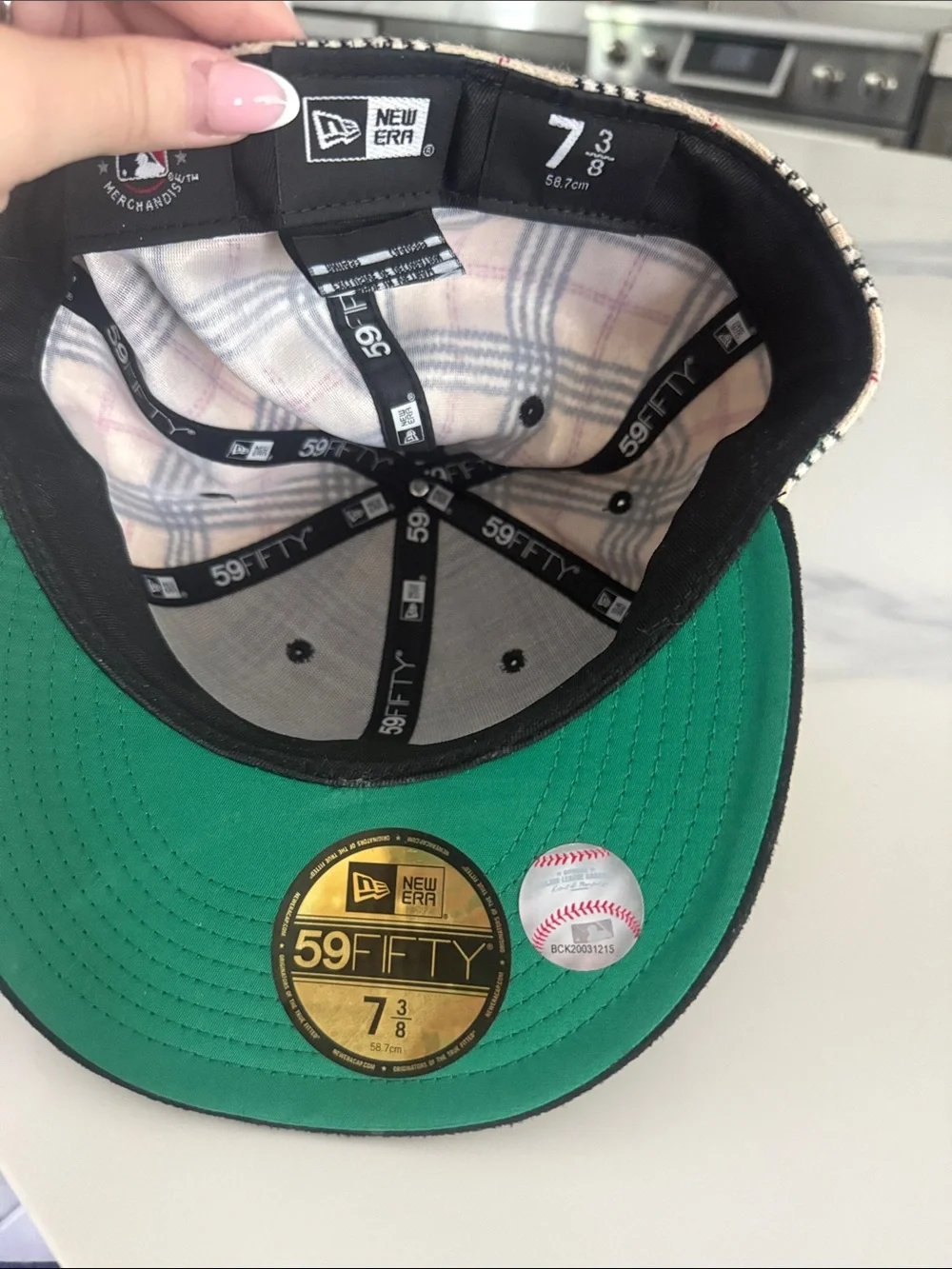 New Era 59FIFTY New York Yankees Plaid Wool Fitted Hat Black Suede Brim